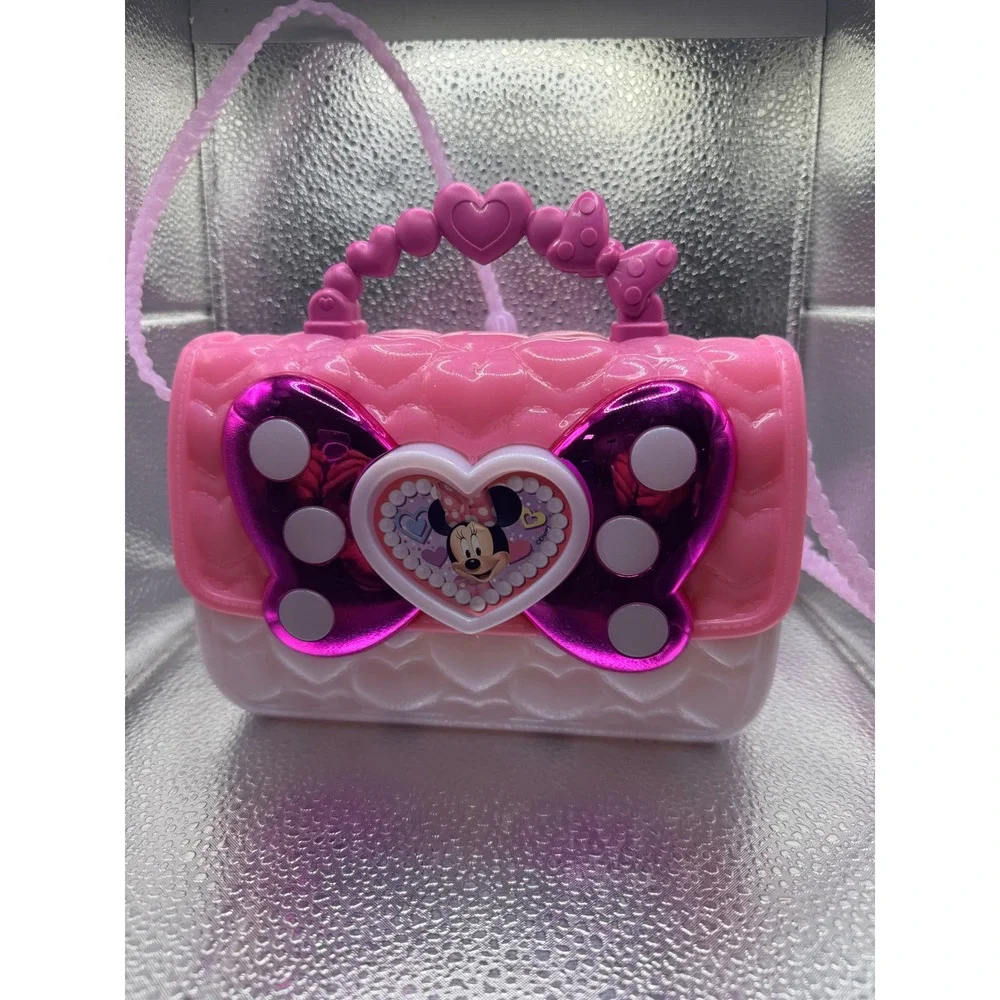 Disney Minnie Mouse Bow-Fabulous Pink Heart Hardshell Purse Toy Crossbody Bag